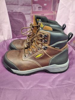 Keen Utility Detroit XT Waterproof Mid Work Boots - Brown 9.5M
