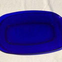 Vintage Cobalt Blue Oval Platters Collector's Item