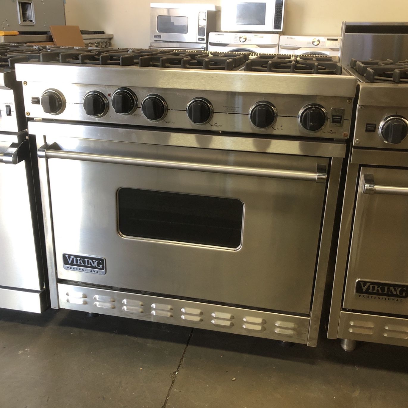 Viking 36”Wide All Gas Range Stove With 6Burners  In Stainless Steel 