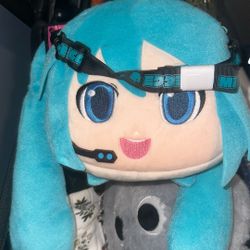 Miku Head Plush Bag