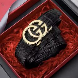 Men belt Genuine Leather Belt Metal Alloy Automatic Buckle Brand Luxury Design Waist Belts for Men Strap Male