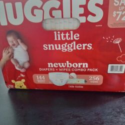 Huggies newborn Pampers and wipes