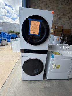 LG ThinQ Stacked Washer Dryer Unit
