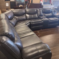 New Power Sectional Sofa With Three Power Recliners