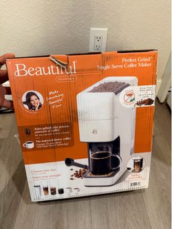 Beautiful Kitchenware Perfect Grind Single Serve Coffee Maker White