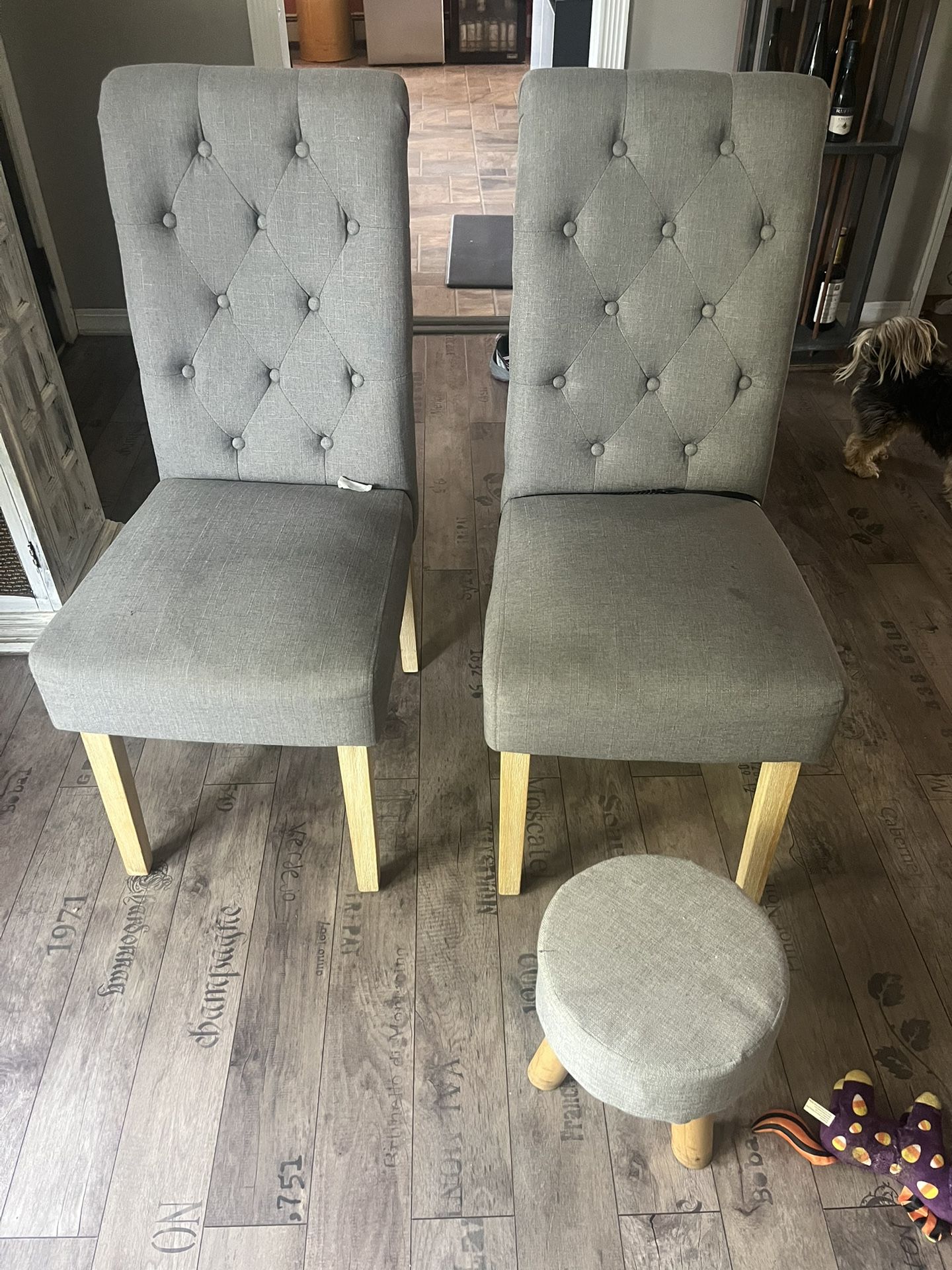 Two Chairs And Ottoman