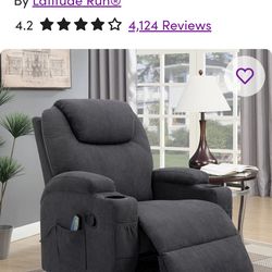 Swivel massage recliner