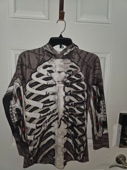 New boys lightweight skeleton hoodie