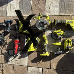 9 Tool Lot (with Batteries And Chargers)