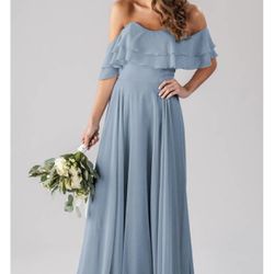 Slate Blue Bridesmaids Dress