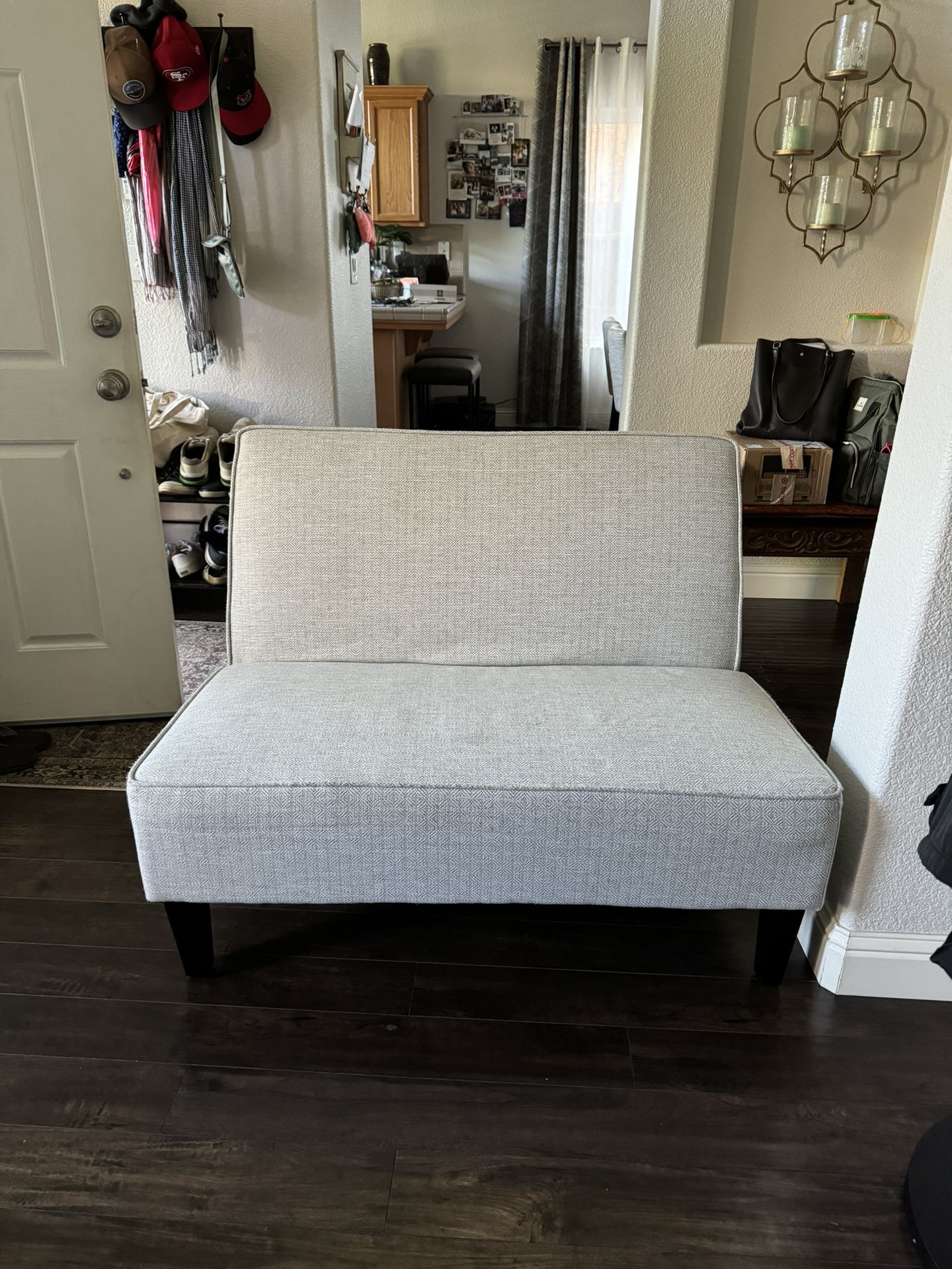 Small armless Sofa Loveseat Settee Couch