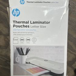 hp Thermal Laminator Pouches - 200 Sheets, Letter Size  