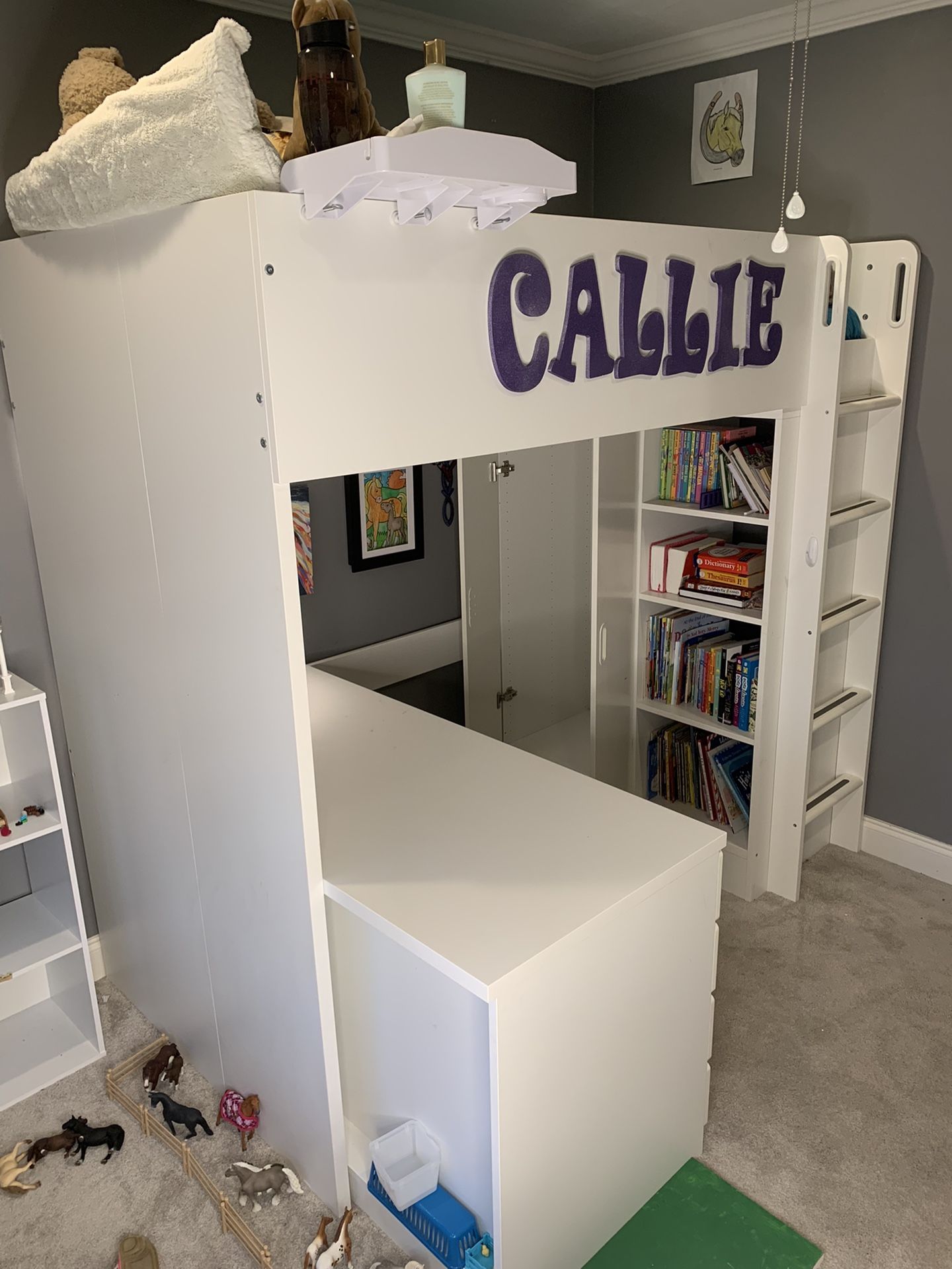 IKEA Twin Bunk Bed Over Desk for Sale in Midland, NC OfferUp