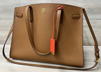 Tory Burch Brown Leather Large Walker Tote (PO1023087)