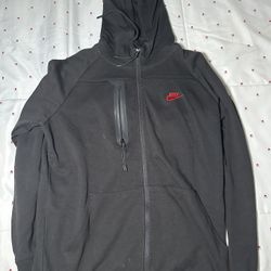 Nike Men Sportswear Club Fleece Zip Up Black Hoodie - SIZE Small S