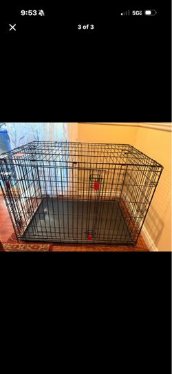 Kong Large Black Wire Dog Crate with Tray