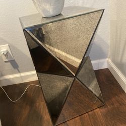 West Elm Mirrored End Table 