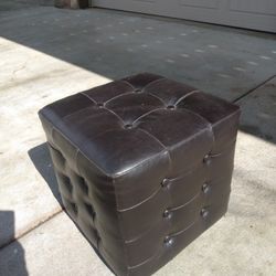 Small Leather Footstool