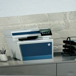 HP - LaserJet Pro 4301fdw Wireless Color All-in-One Laser Printer - White/Blue