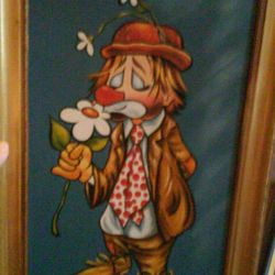 Clown oil painting