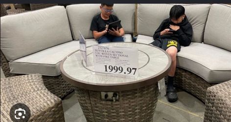 SunVilla Calypso 5-Piece Patio Sectional with Fire Table (Costco)
