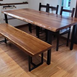 DANIA furniture:  DINING TABLE with BENCH