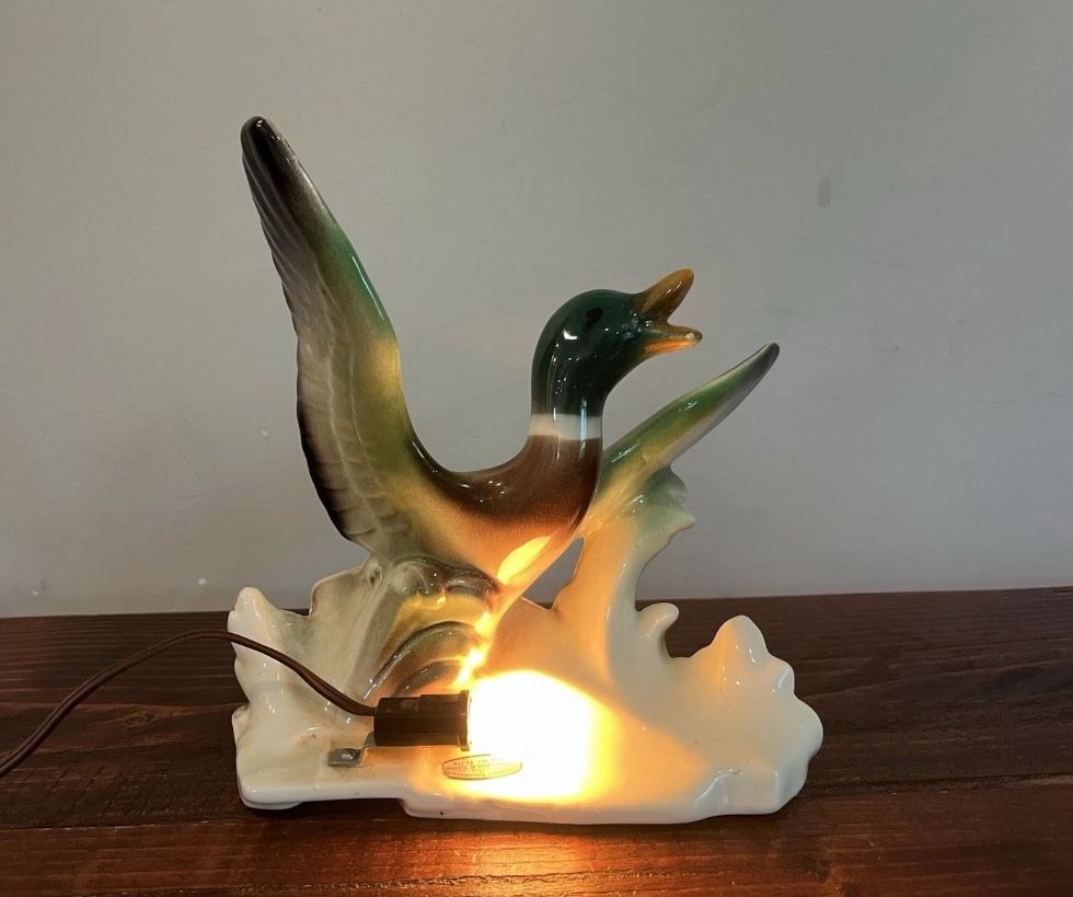 Mallard Duck TV Lamp Night Light Vintage Retro Underwriters Laboratories MCM