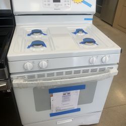 New Scratch And Dent Hotpoint  4 Burners Gas Stove In White 6 Months Warranty 