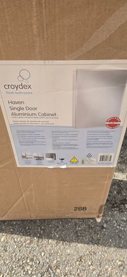 New Croydex Haven 30" x 24" Aluminum Mirrored Medicine Cabinet – Recessed or Surface Mount