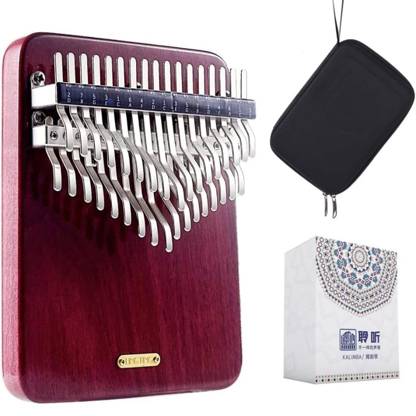 34 keys Thumb Piano Mbira Finger Piano Gift for Kids Adult Beginners Professional（LT K34V,snow whisperer