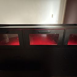 Black Dresser With LED lights 