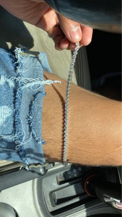 Silver tennis bracelet