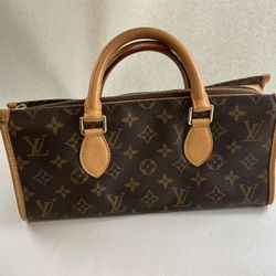 Louis Vuitton Popincourt Satchel/Top Handle Bag One Size Brown Canvas/Leather