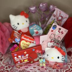 Hello Kitty Sanrio Gift Basket Valentines Holiday 