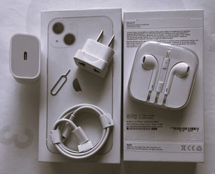 Apple Original iPhone Lightning Cable Earbuds Wall Charger