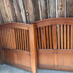 Wood Single Bed And Frame 