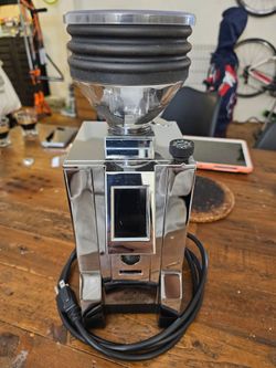 Obo Eureka Mignon Specialita Espresso Grinder (Chrome) + Single Dose Bellows