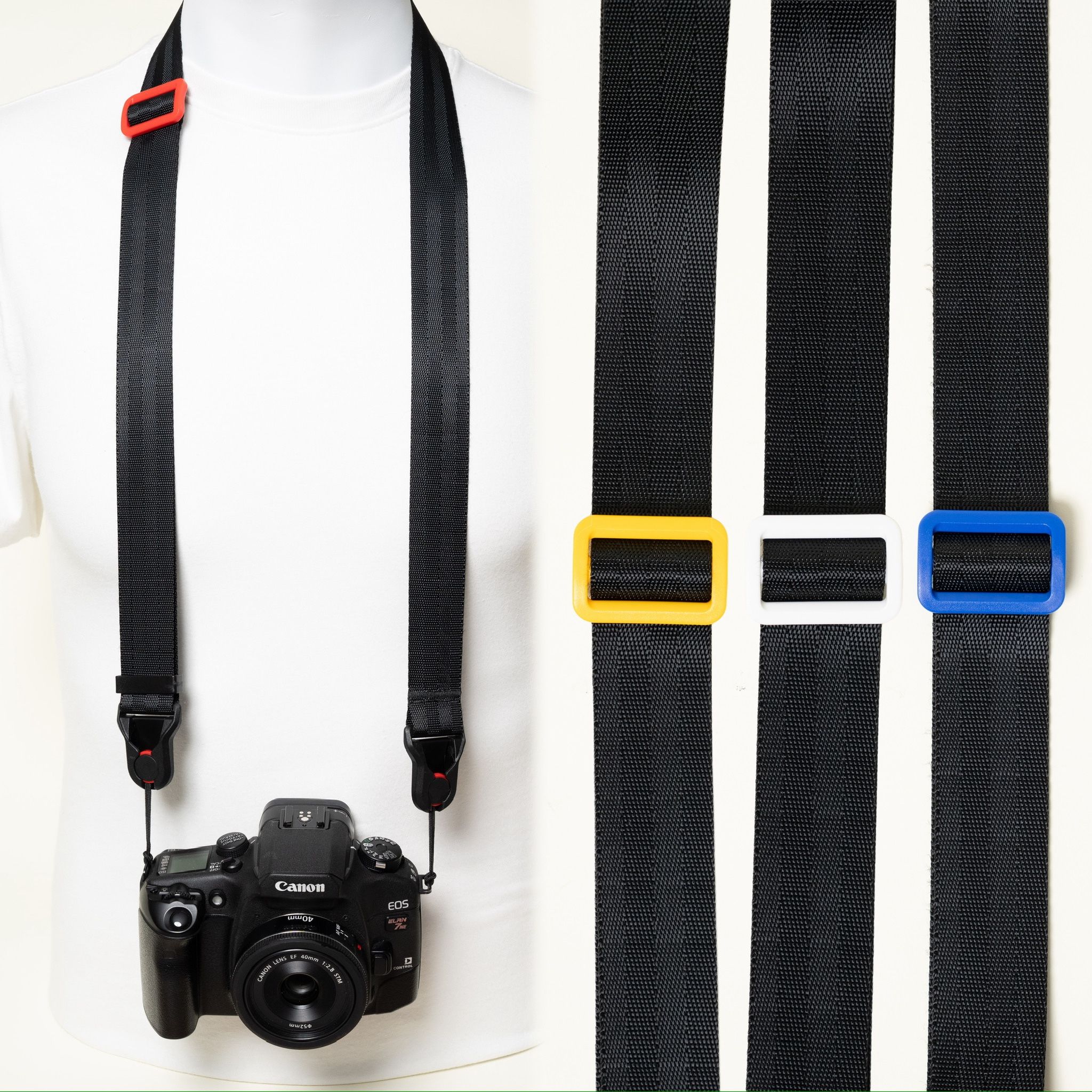 Camera Strap w/ Peak Design Anchors 30-50" Adjustable Red, Yellow, Black, white O omni-camera-products
