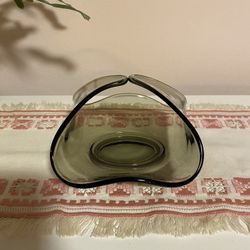 Vintage Folded Glass Dish