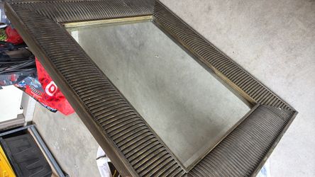 Large Rectangular Wall Mirror Bronze Frame