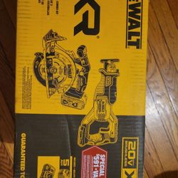 DeWALT 20V Max XR Cutting Combo Circular & Reciprocating Saws, Battery & Charger