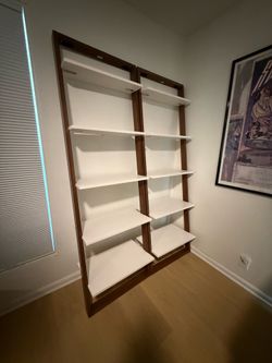 West Elm Ladder Leaning Bookshelf x2