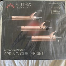 Sutra Beauty SB2 interchangeable curler base + the Sutra Supreme spring curler attachment set (25mm, 32mm, 38mm)