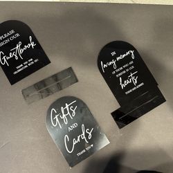 Wedding Table Signs