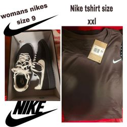 Chocolate brown nikes with nike shirt set