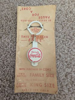 Vintage Coca Cola Original Soda Advertising Bottle Cap Resealer