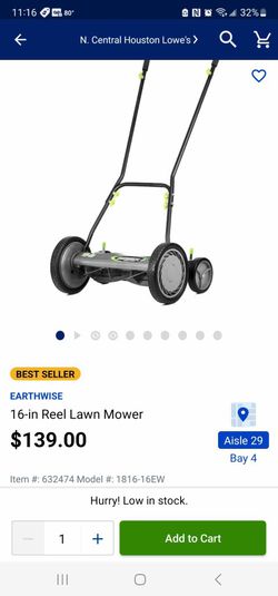 EARTHWISE 16-in Reel Lawn Mower for Sale in Houston, TX - OfferUp