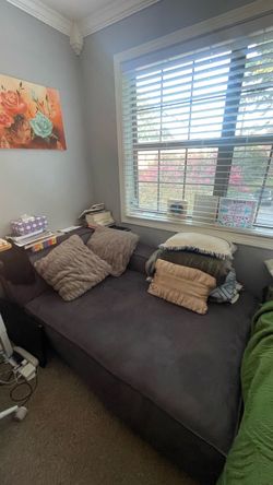 Dark Gray Upholstered Chaise Sofa