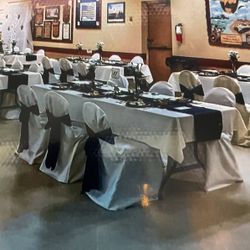 Garage Sale This Weekend!   Wedding Chair Covers With Ties (150)