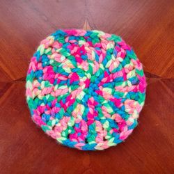 Handmade Crochet Braided Multicolored Doilie 